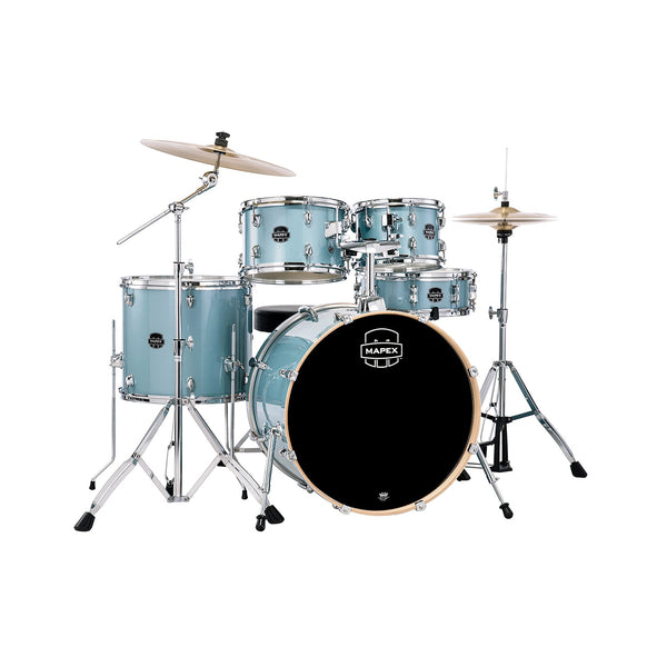 Mapex Venus 22" rock drum kit - Aqua blue sparkle