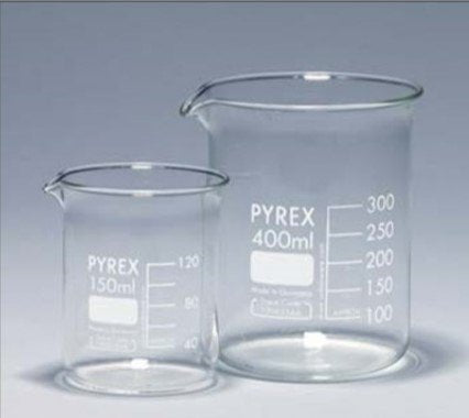 Beaker Pyrex Glass Low Form Graduated With Spout 100ml-ISO3819 DIN12331 (Each)