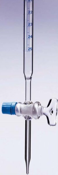 Burette,. MBL, Borosilicate Glass, Class B, Glass Stopcock, 25x0.10ml (Each)