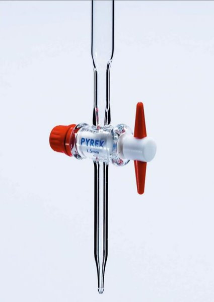 Burette, .Pyrex, Class B, PTFE Stopcock, 50x0.10ml (Each)