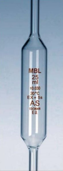 Pipette, Soda Glass, MBL, One Mark Class AS, 2ml (Each)