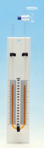 Manometer, Glass, Mounted, Scale 80-0-80 (Each)