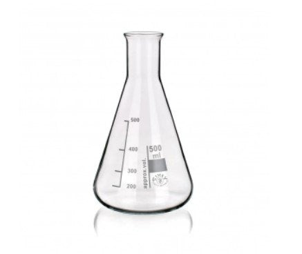 Flask, Erlenmeyer, Borosilicate Glass, Narrow Mouth, 100ml (Pack 10)