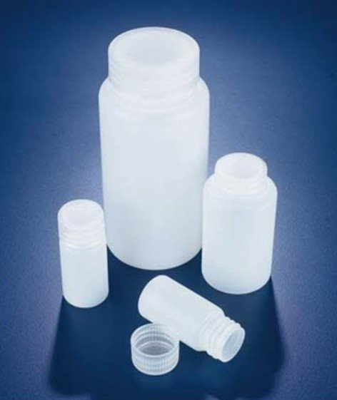 Bottles, Azlon, HDPE, Wide Mouth with PP Screwcap, 100ml (Pack 10)