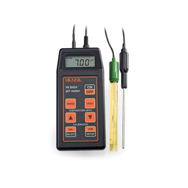 pH Meter with pH Electrode &amp; Temperature Probe (Each)