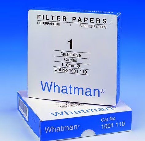 Filter Paper Circles, Whatman, Grade No.1, 18.5 cm Dia, Medium Flow, Cellulose Qualitative , Box 100  (Pack 100)