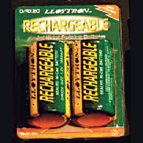 Batteries, Rechargeable, Size D, (Pack of 2)