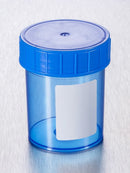 Container, Universal, Sterile, Blue PP, White Label, Blue Cap, 125ml,  TP52C-021 (Pack 380)