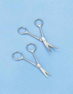 Scissors, Stainless Steel, Open Shank, Fine Point, 130mm (Each)