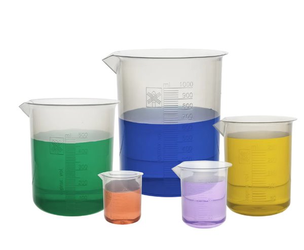 Beaker Polyprop Set of 5 (50,100,250,500,1000ml) (Each)