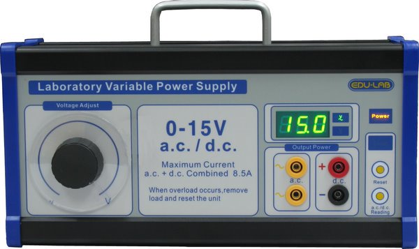 Power Supply, 0-15V Variable - Edulab (Each)