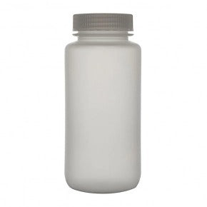 Polypropylene Bottles Wide Mouth with Screw Cap - 125mL x 12pcs