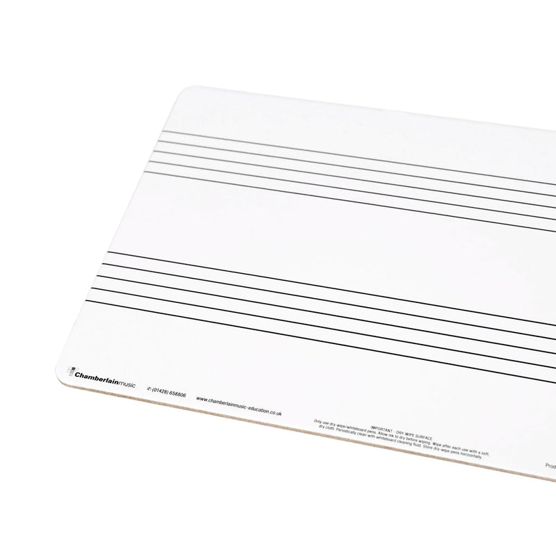 A4 Music Whiteboard With 2 Pre-Printed Staves