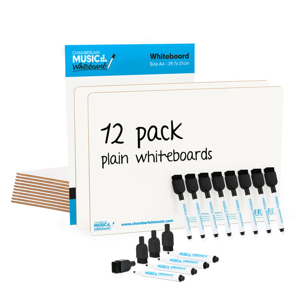 A4 mini dry-wipe whiteboard - 12 pack