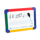 Magnetic A4 mini dry-wipe whiteboard with 2 printed staves - 10 pack