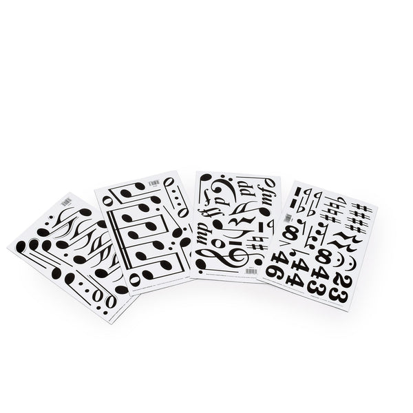 Set Of 4 Sheets Of Magnetic Music Symbols