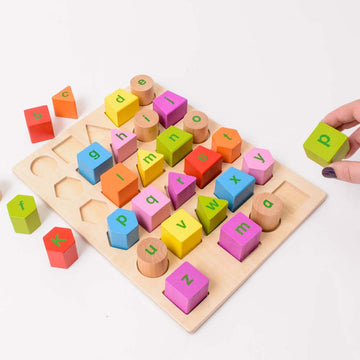 Wooden Alphabet in Tray