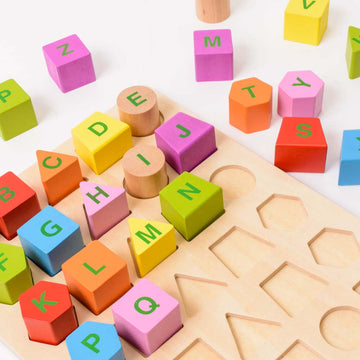 Wooden Alphabet in Tray