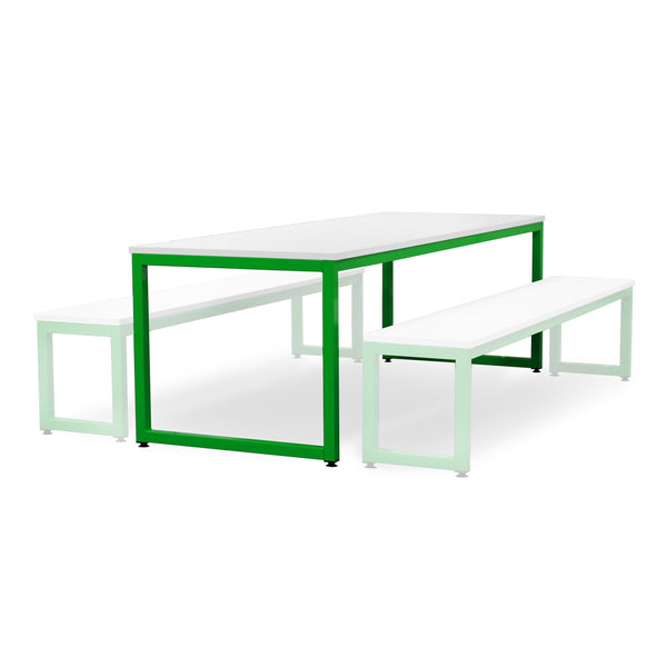 Monarch dining table with white top - Apple green / A1