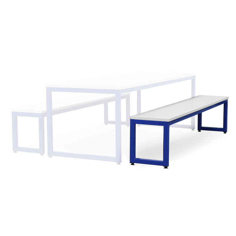 Monarch dining bench with white top - Blue