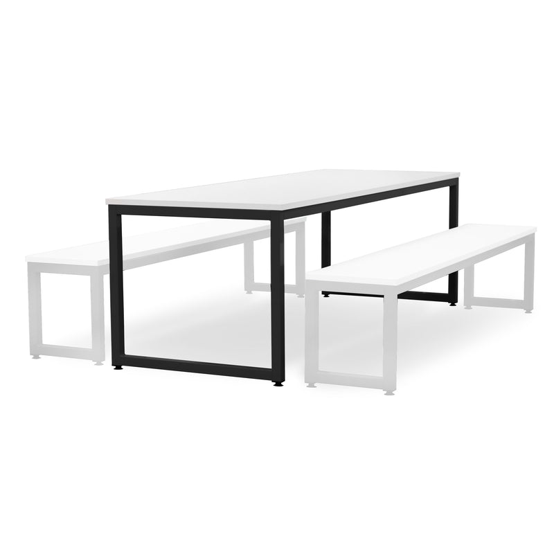 Monarch dining table with white top - Dark grey / A1