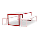Monarch dining table with white top - Red / A1