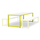 Monarch dining table with white top - Yellow / A1