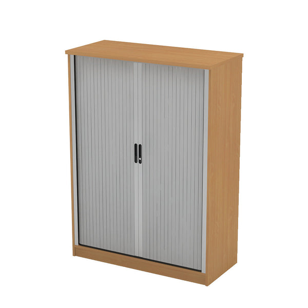 SIRIUS, TAMBOUR DOOR CUPBOARD, 1657mm height, Stone Oak