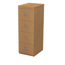 SIRIUS, LOCKABLE FILING CABINETS, 4 Drawer 1385mm height, Stone Oak