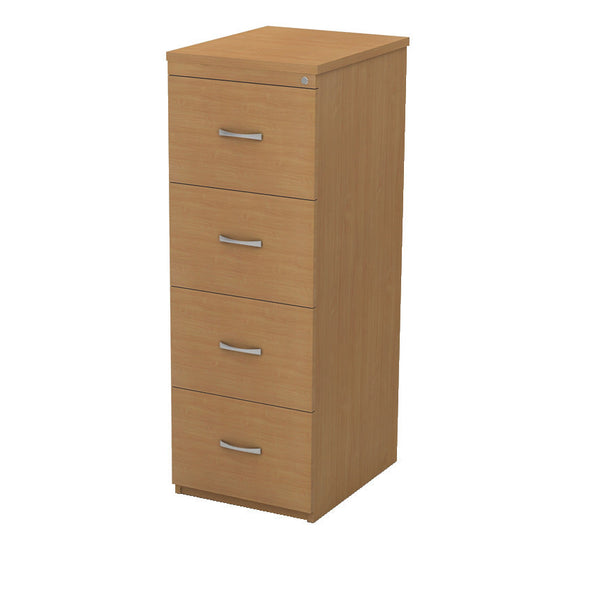 SIRIUS, LOCKABLE FILING CABINETS, 4 Drawer 1385mm height, Stone Oak