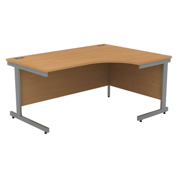 CRESCENT DESK, 1600mm width, Left Return, Stone Oak