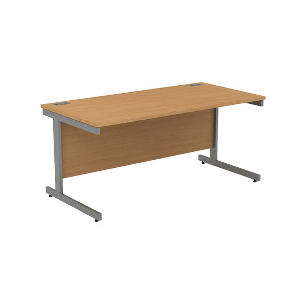 RECTANGULAR DESK, 1400mm width, Stone Oak