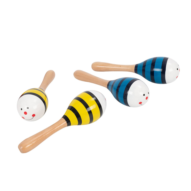 Percussion Plus Wooden Bug Maracas - Yellow Bee