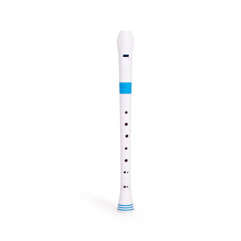Nuvo Descant Recorder - White With Blue Trim