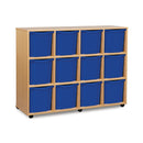 Monarch 12 quad tray storage unit (4 x 3) - Blue