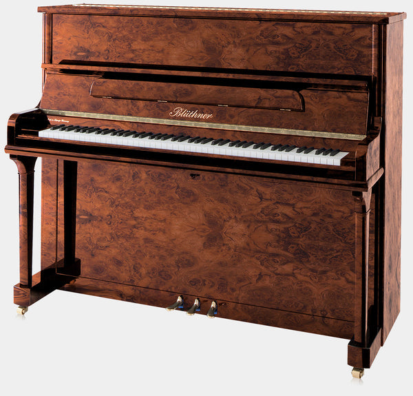Bl√ºthner Model A upright piano - Polished Burl Walnut