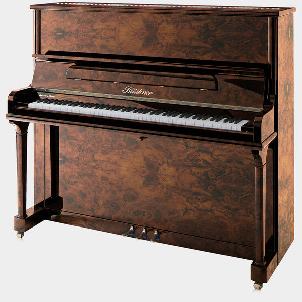Bl√ºthner Model B upright piano - Polished Burl Walnut