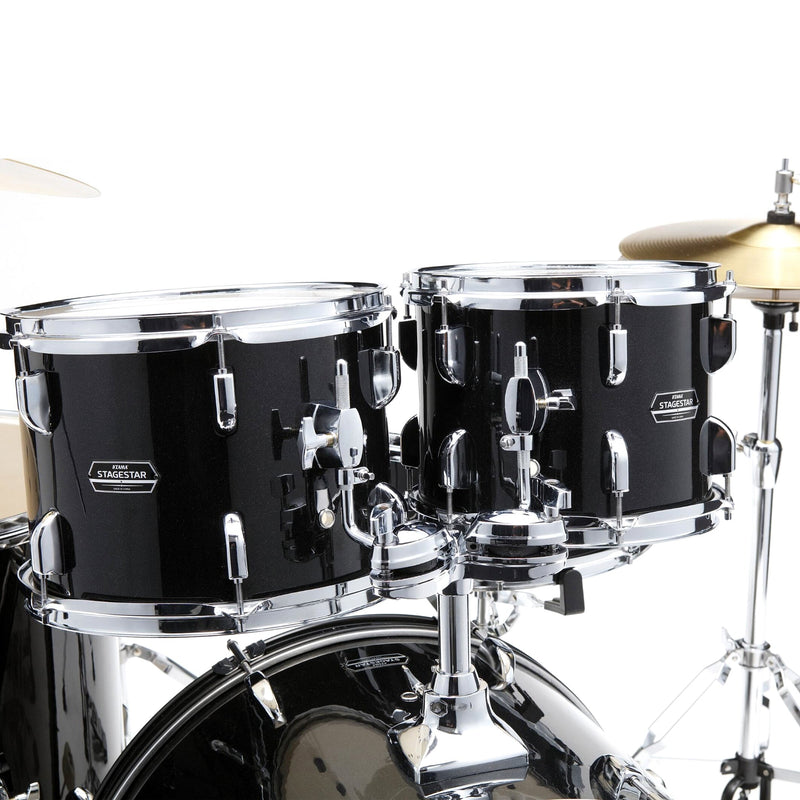 Tama Stagestar ST50H5Z and Zildjian Planet Z drum kit bundle - Black Night Sparkle