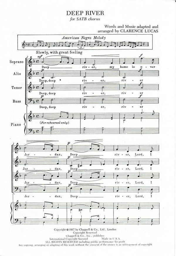 Lucas Deep River SATB