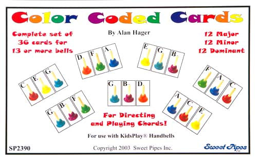 Set of 36 Colour Coded Chord Cards for 13 or more bells