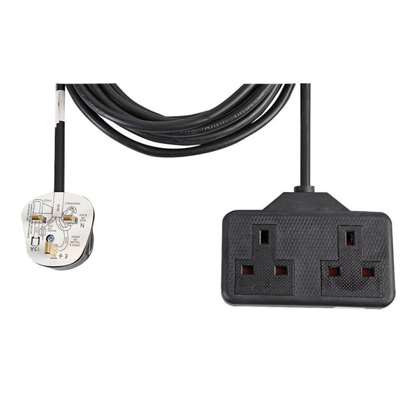 Rubber extension lead - 2 gang 13A