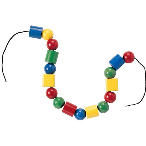 Giant Wooden Lacing Beads PK24