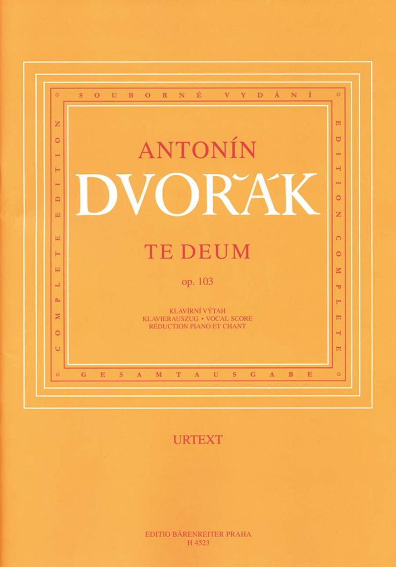 Dvorak Te Deum Op.103 Vocal score
