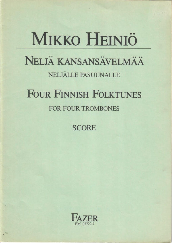 Heinio Four Finnish Folktunes for Four Trombones