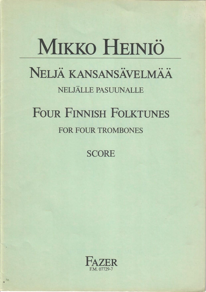 Heinio Four Finnish Folktunes for Four Trombones