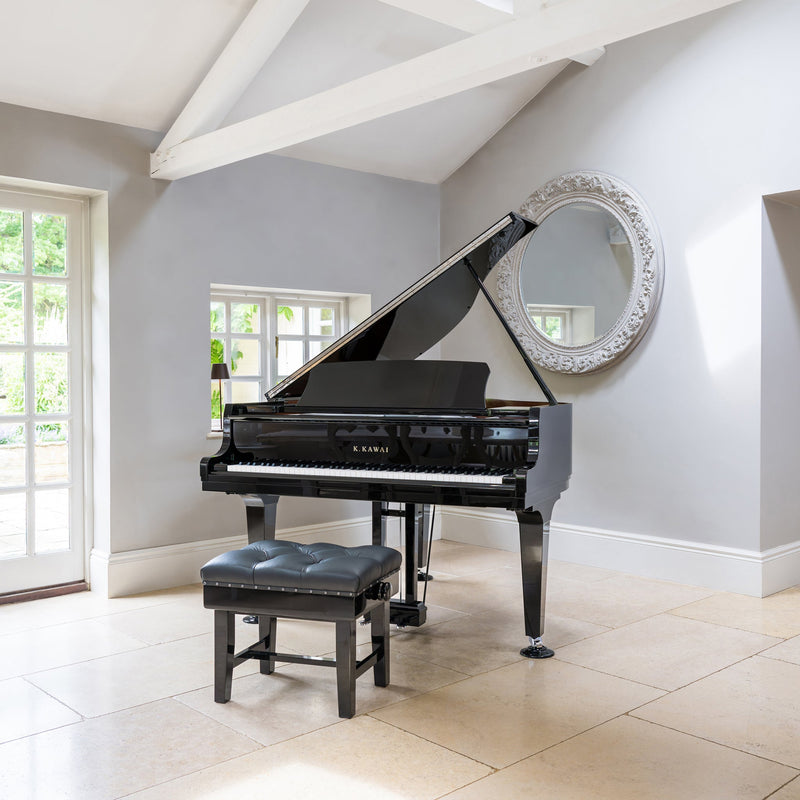 Kawai GL-10 grand piano - Polished Ebony, Chrome Fittings