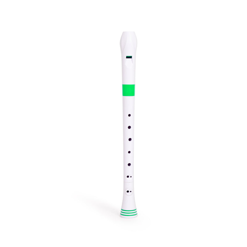 Nuvo Descant Recorder - White With Green Trim