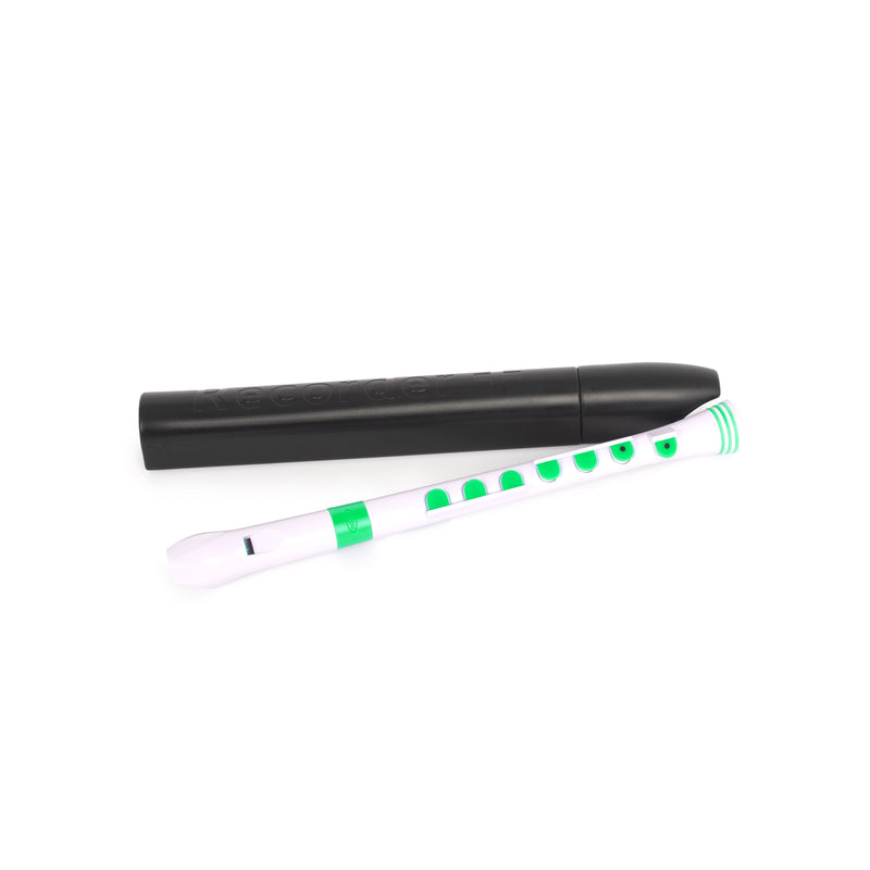 Nuvo N320 Descant Recorder+ - White With Green Trim