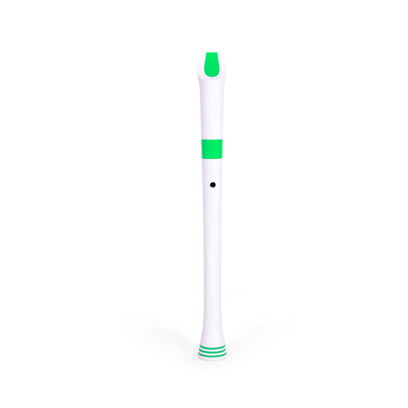 Nuvo Descant Recorder - White With Green Trim