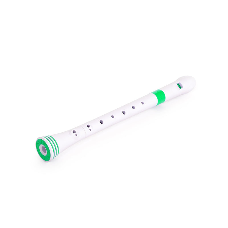 Nuvo Descant Recorder - White With Green Trim